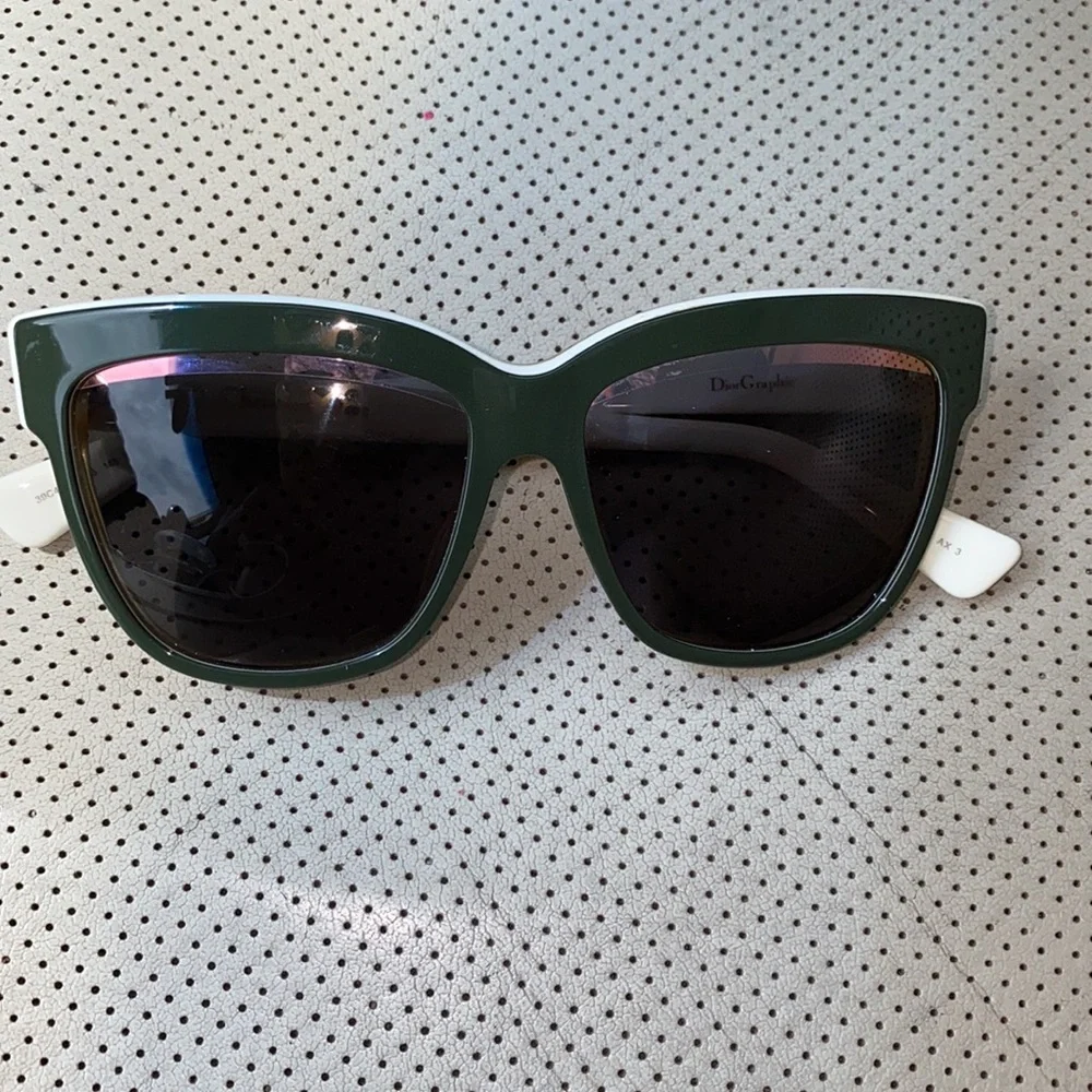 Dior Graphic 39c48 white/olive sunglasses - Picture 4 of 8